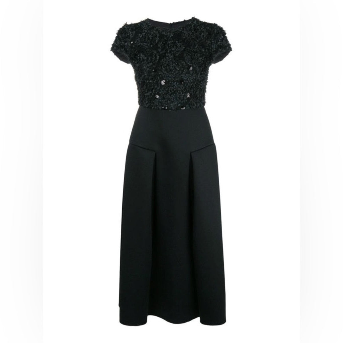 EMPORIO ARMANI Embellished bodice cocktail midi dress SZ 46‎