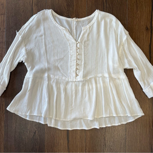 Hem & thread boho blouse SZ SM