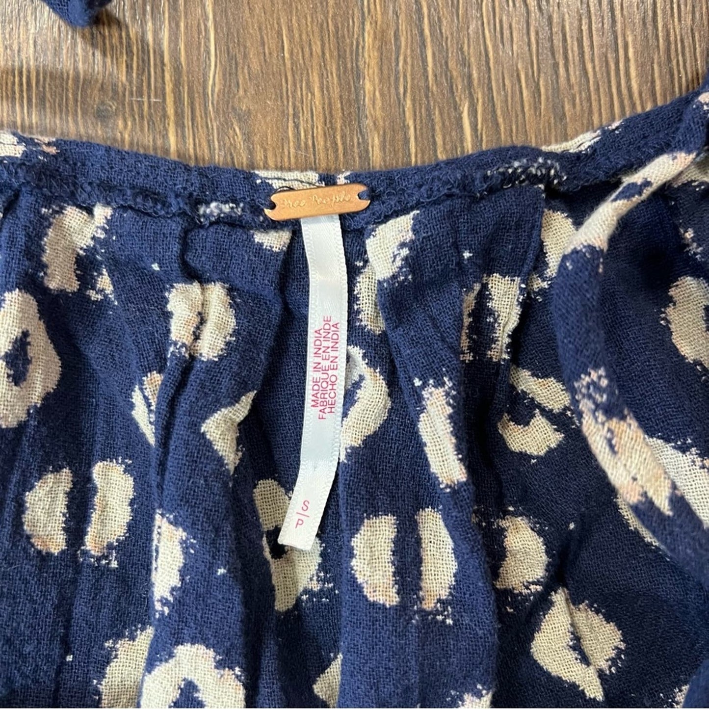 Free People Indigo Molly Tunic SZ SM