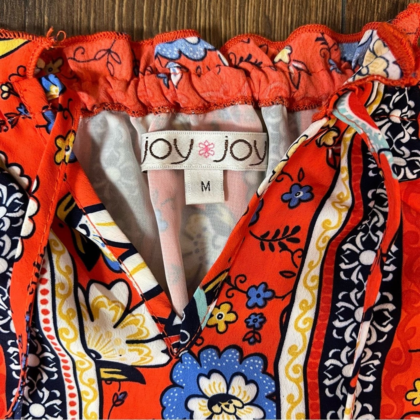 Joy Joy bohemian floral mini dress SZ MED