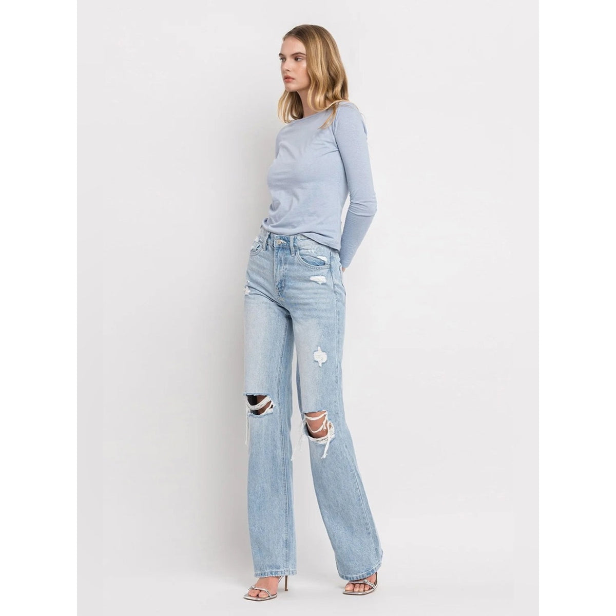 🆕 Vervet Leslie 90's Vintage Super High Rise Flare Jeans S 25