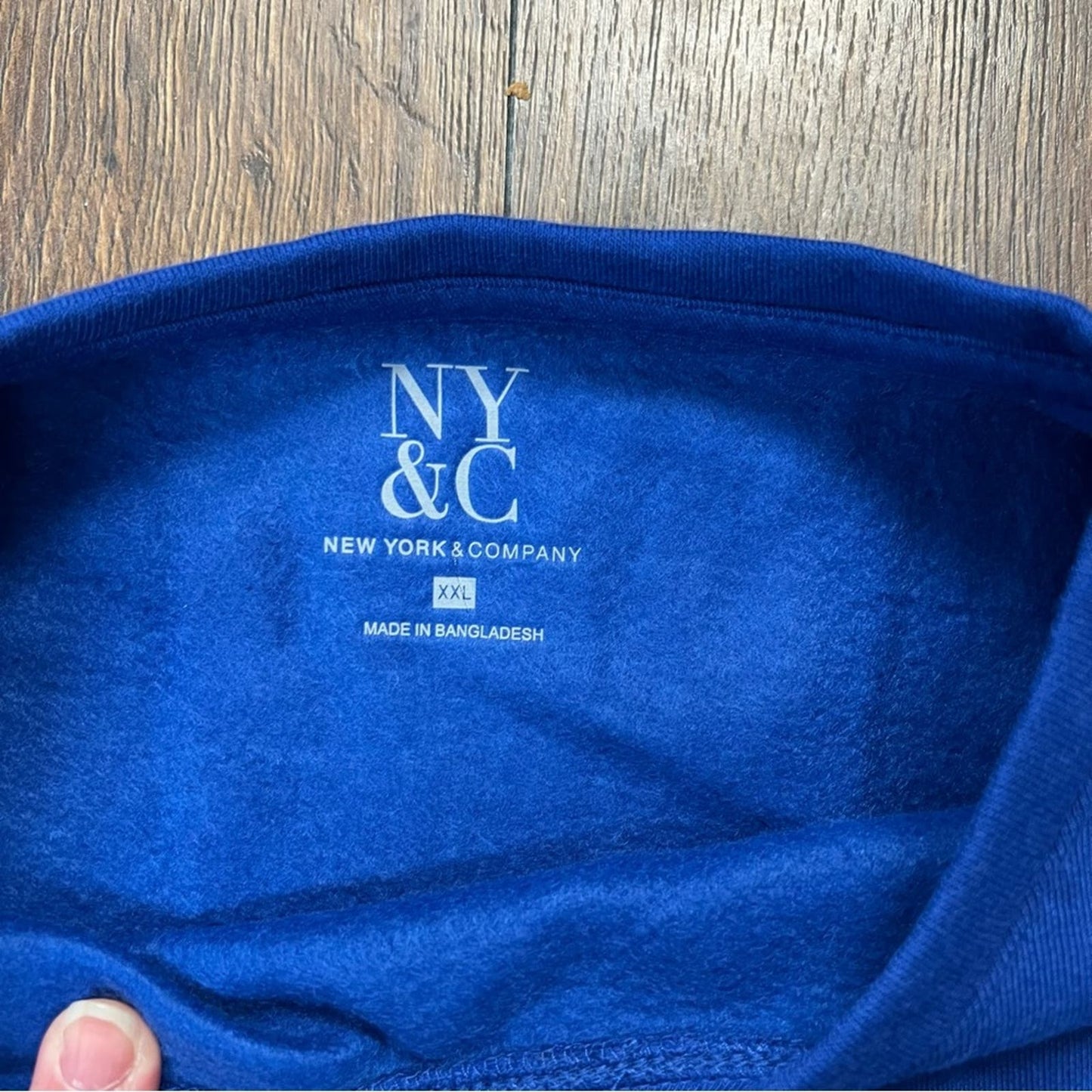 🆕 New York & Co royal blue crewneck sweatshirt SZ XXL