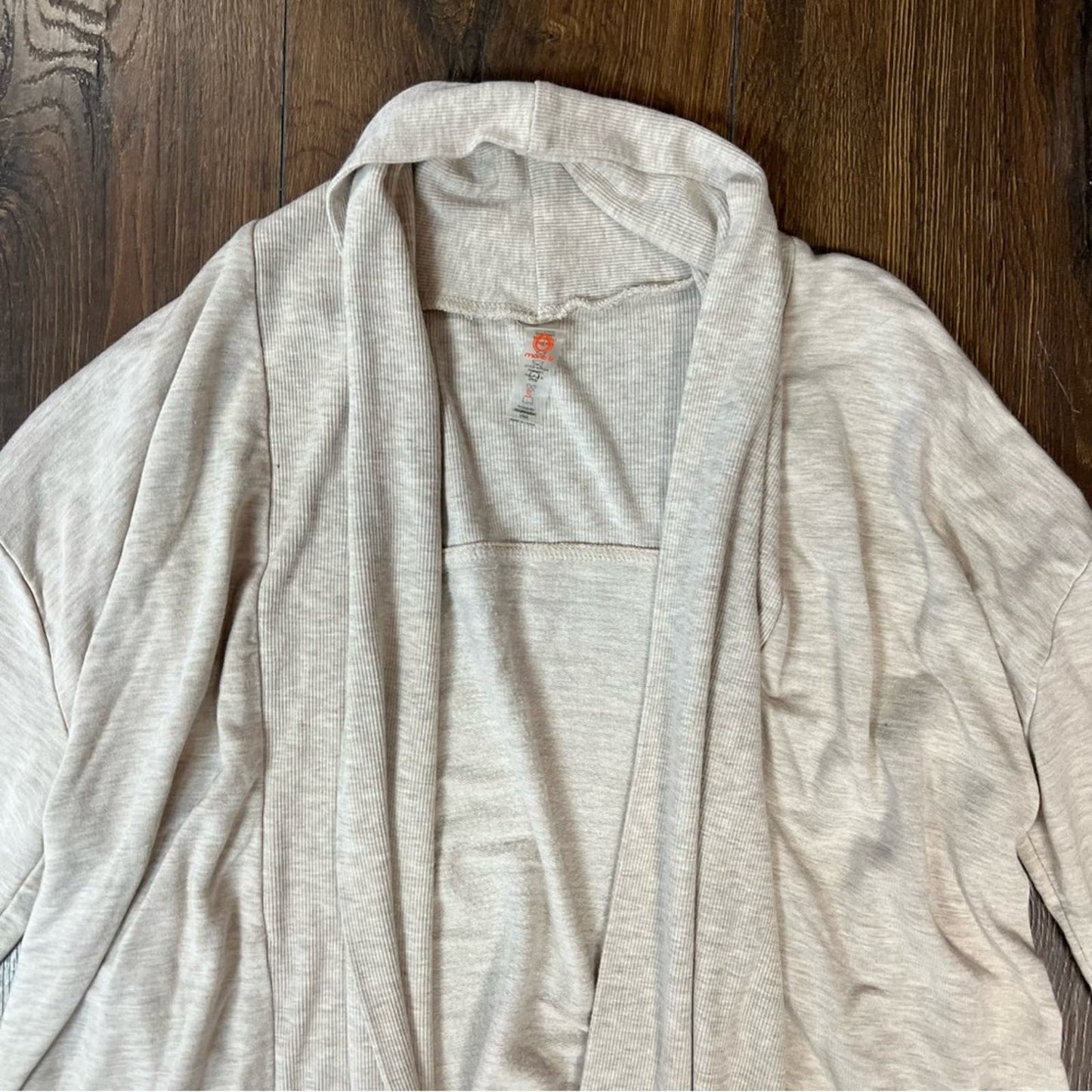 Mono B Longline Open-Front Cardigan with Back Yoke SZ SM