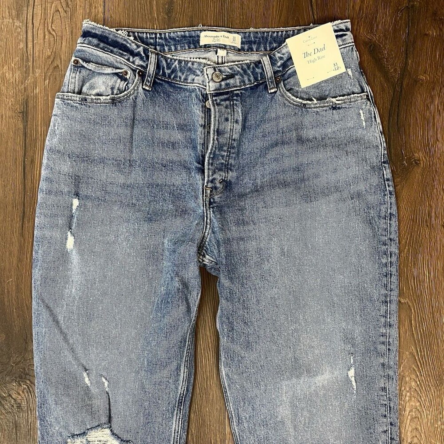 Abercrombie & Fitch High Rise Dad Jean Size 12S‎