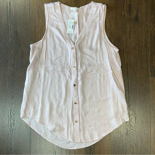🆕 Maurice’s Madison button down light pink tank SZ XS