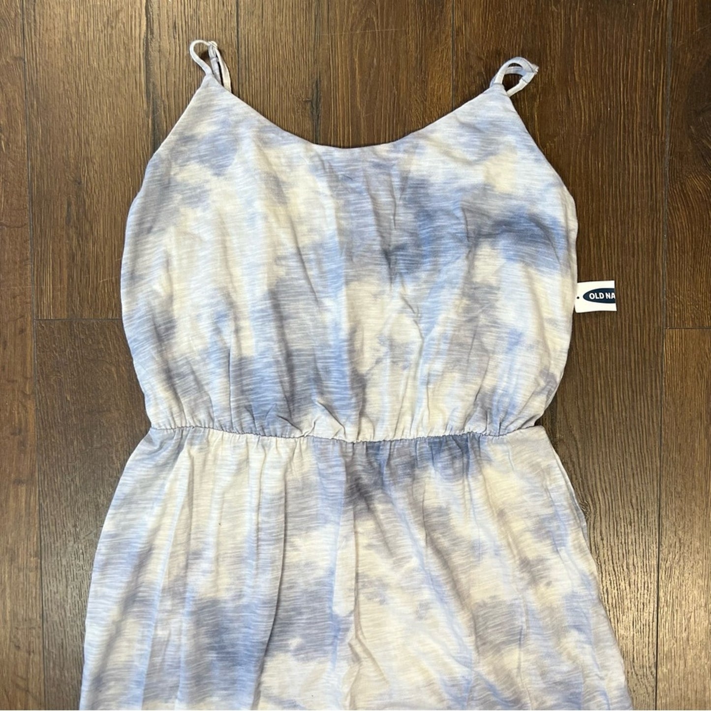 🆕 Old Navy, blue tie-dye midi dress SZ MED