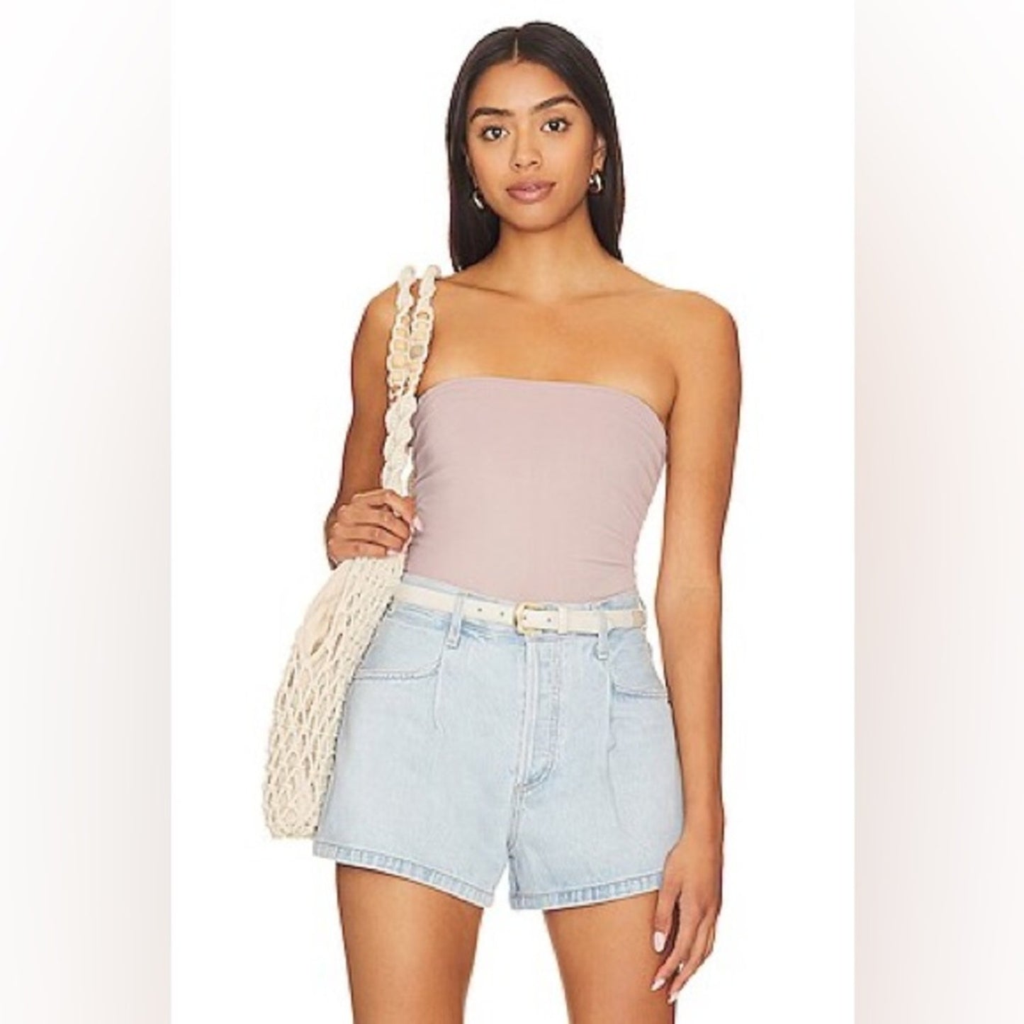 New‎ Intimately Free People Tati Tube Bodysuit Taupe SZ M-L