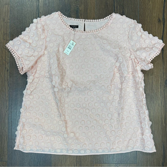 🆕 Talbots blush 3D blouse SZ 14WP
