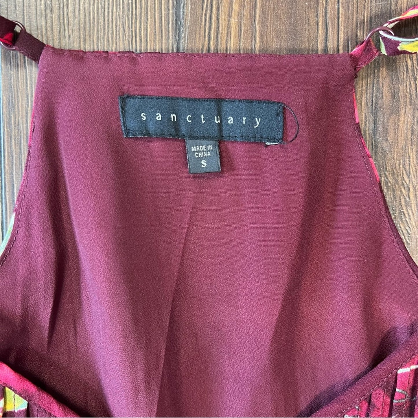 Sanctuary pleated front racerback dress SZ SM