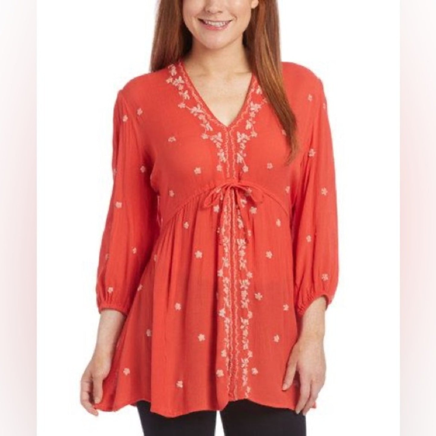 FashionFuse 3/4 sleeve tunic blouse SZ SM