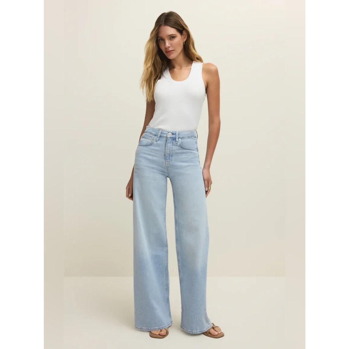 🆕Z Supply Nova High Rise Wide Leg Denim Jeans SZ 25