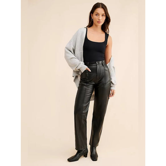 🆕 PISTOLA High Rise Arched Faux Leather Pants NWT SZ 27