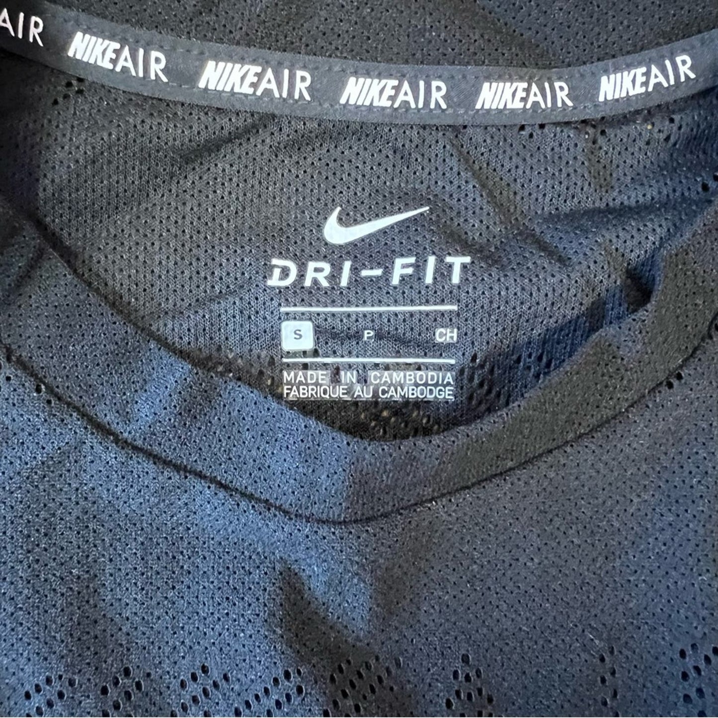 NIKE Air Short Sleeve Running Top SZ SM