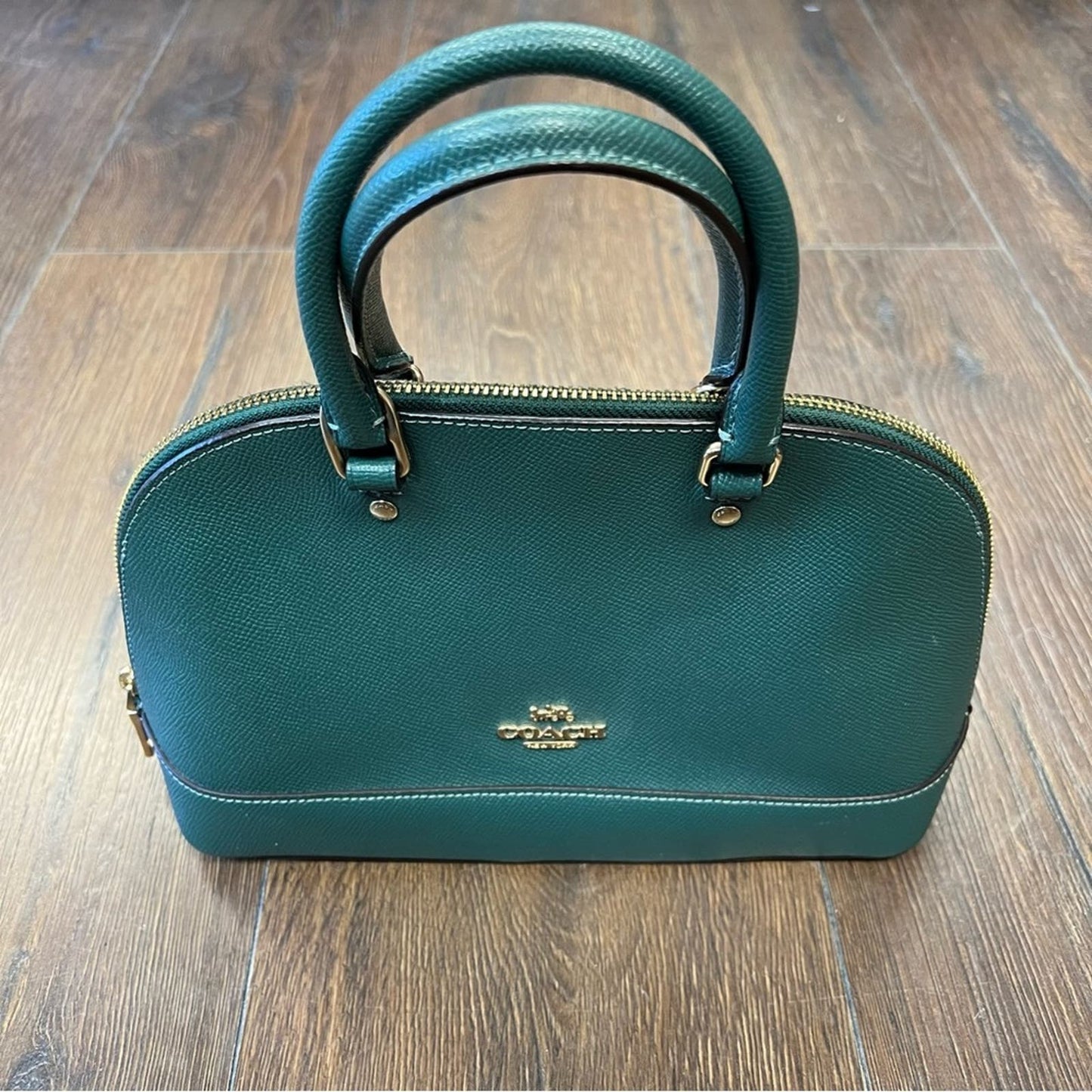COACH mini sierra satchel in dark teal