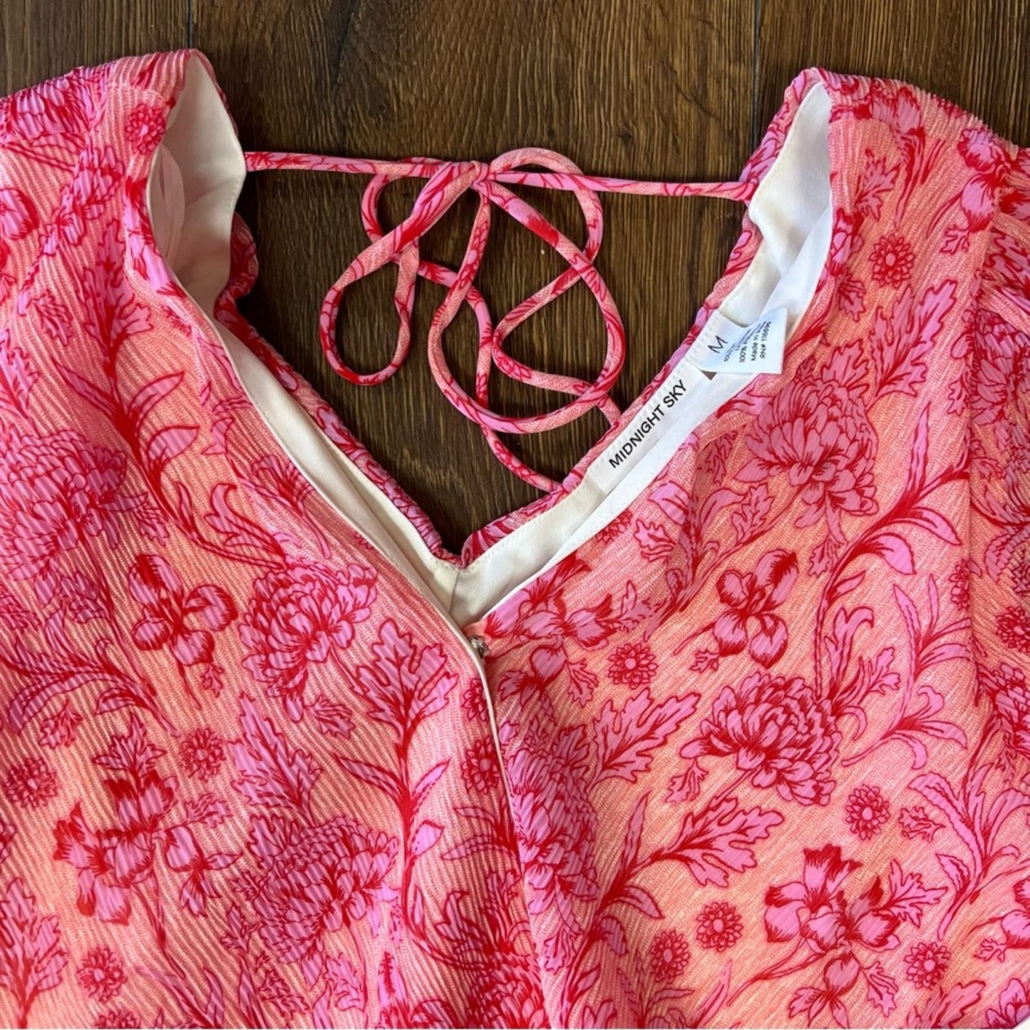 🆕 Midnight Sky Pink Long Sleeve Blouse SZ MED