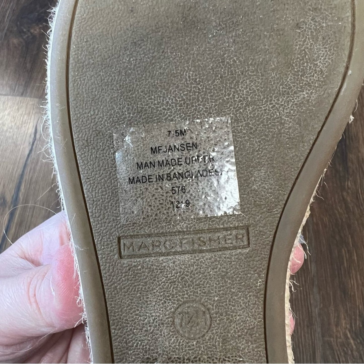 Marc Fisher Jansen Espadrille Wedge Sandal SZ 7.5