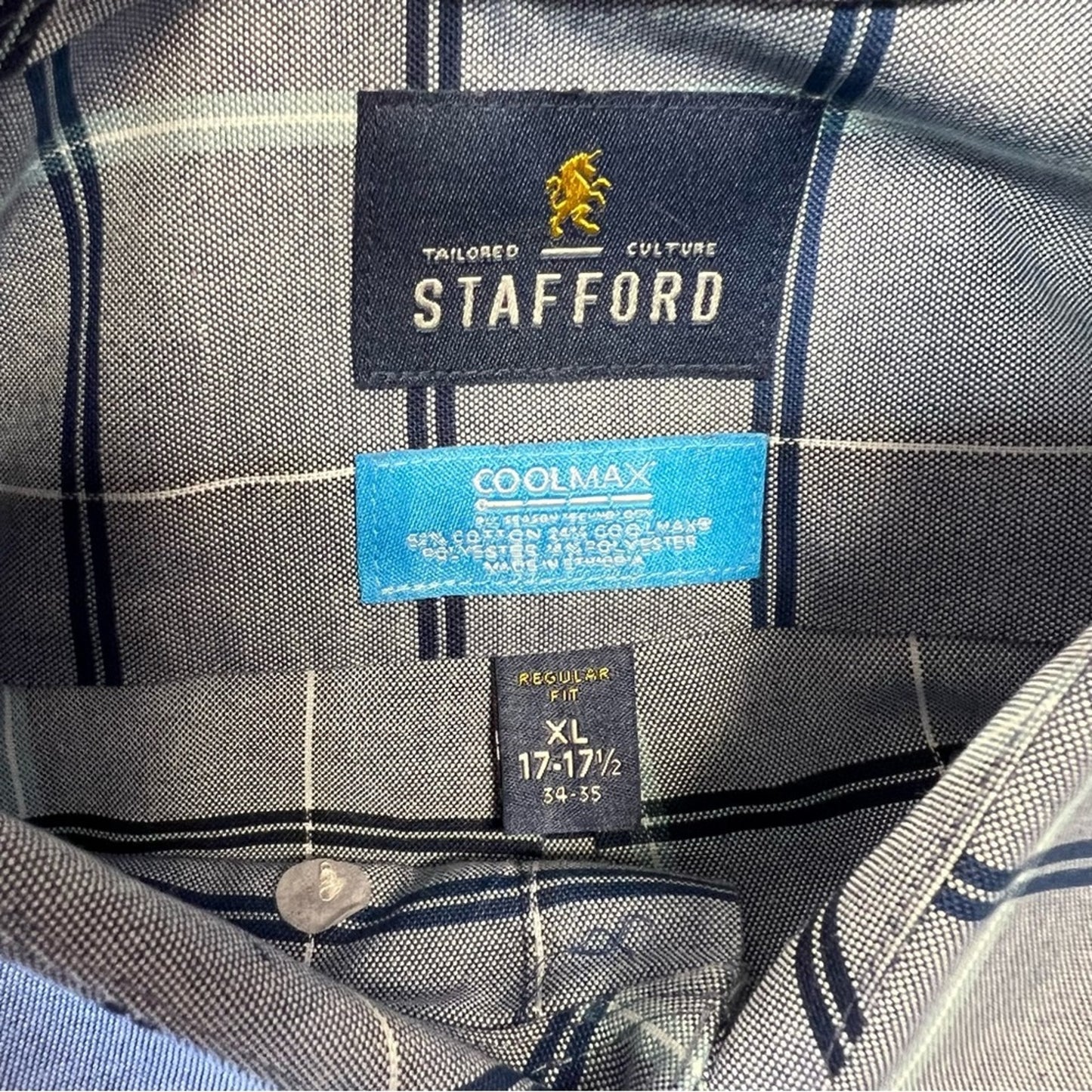 Stafford CoolMax button-down SZ XL