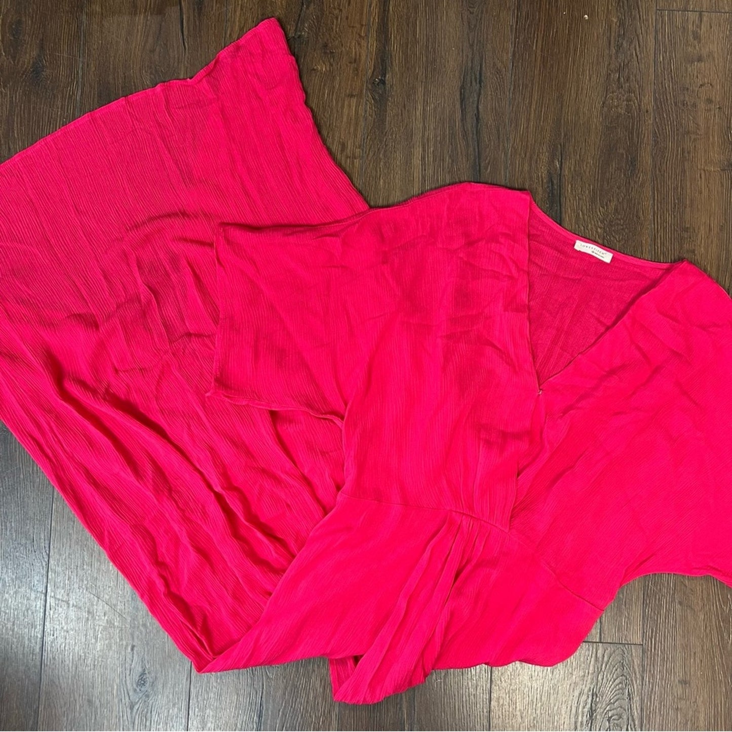 LOVESTITCH pink kimono midis dress SZ MED