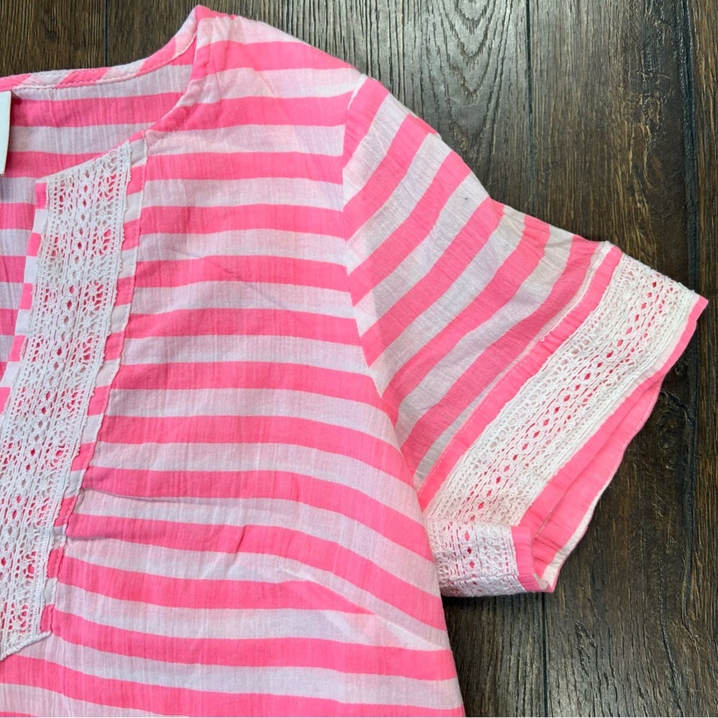 Sale to sable hot pink striped shift dress SZ MED