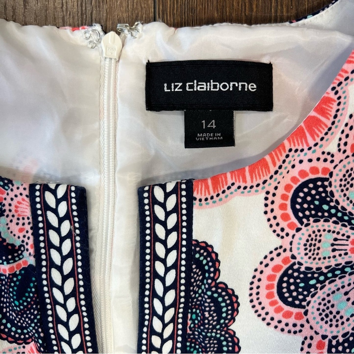 Liz Claiborne floral a-line dress SZ 14