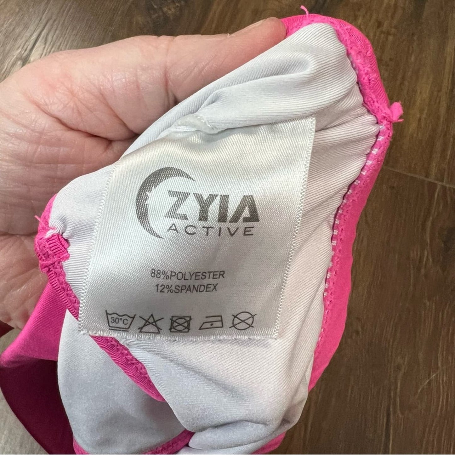 ZYIA hot pink bomber bra SZ MED