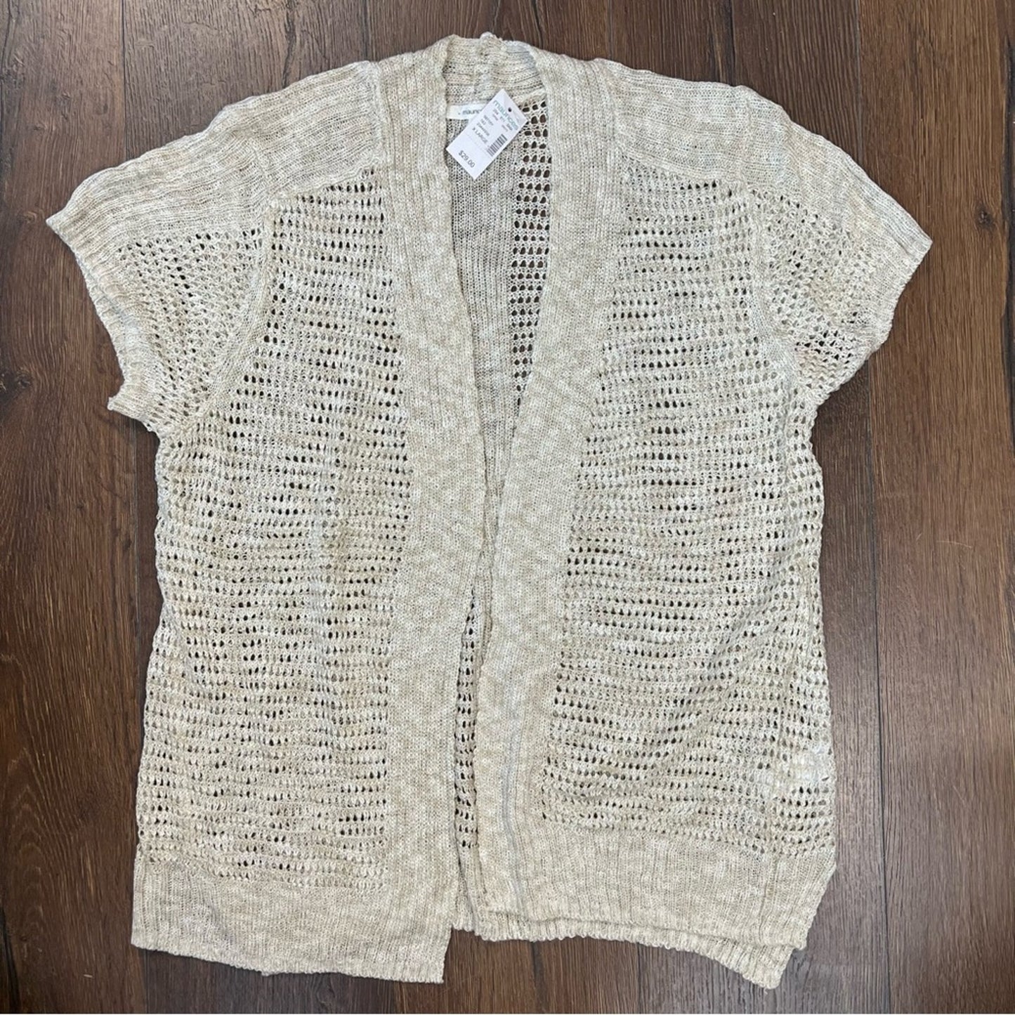 NEW Maurice’s tan open cardigan SZ XL