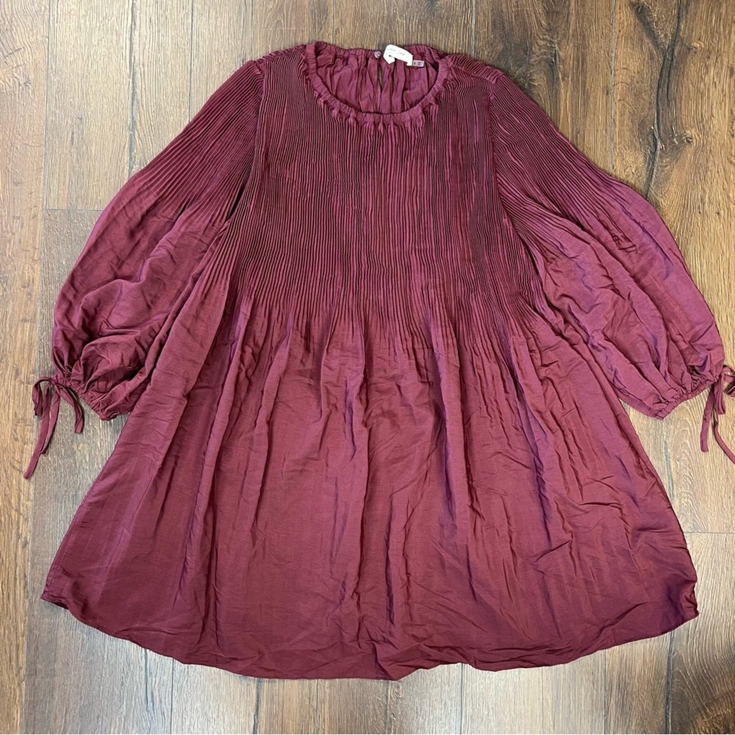 Mustard Seed Burgundy Peasant Dress SZ SM