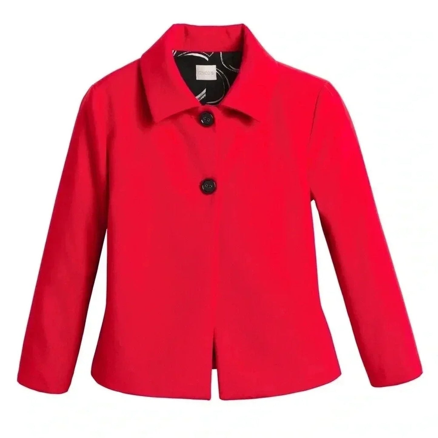 NEW CHICO’S Swing Jacket in Chinese red SZ 1/8 MED