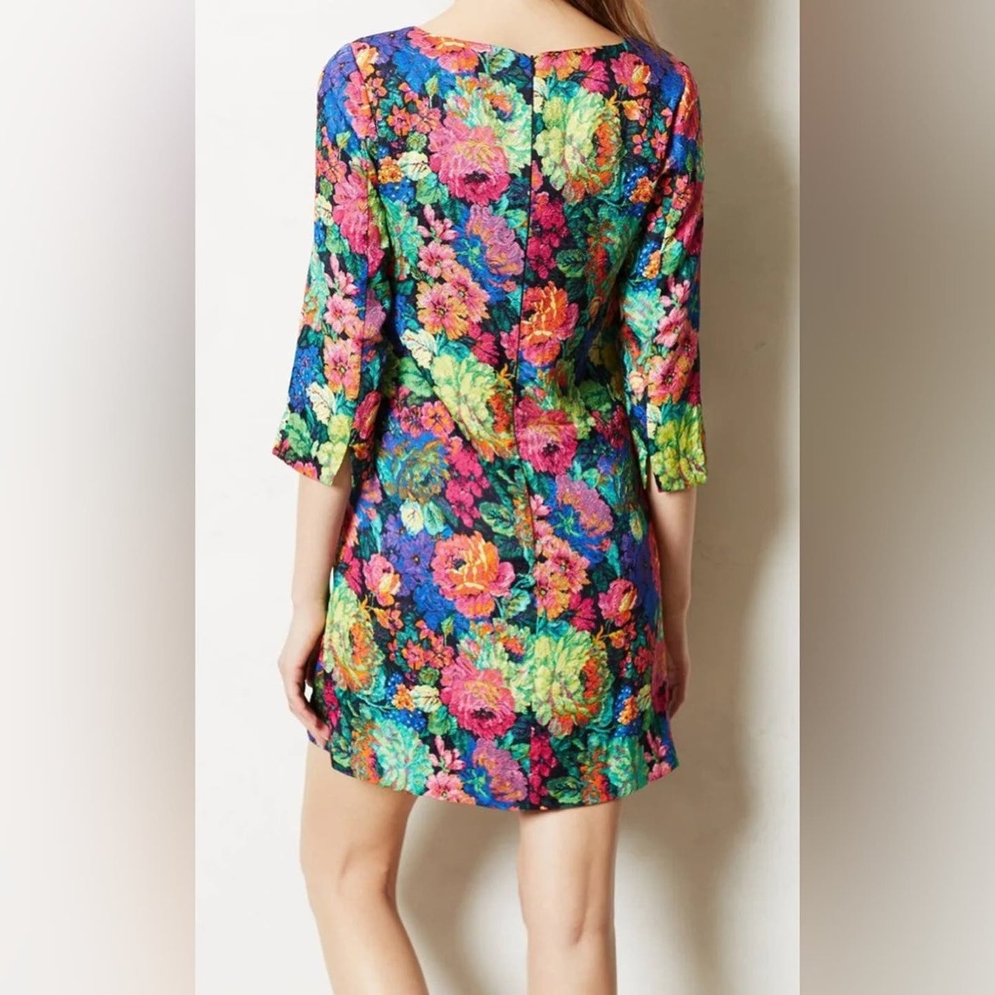 🆕 HD in Paris Front Pockets Tropicalist Shift Dress SZ LG