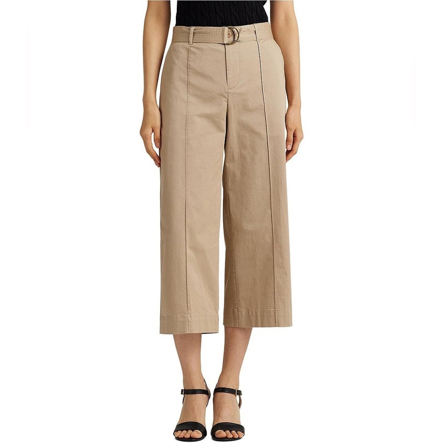 🆕 Lauren Ralph Lauren wide leg belted Capri SZ 8