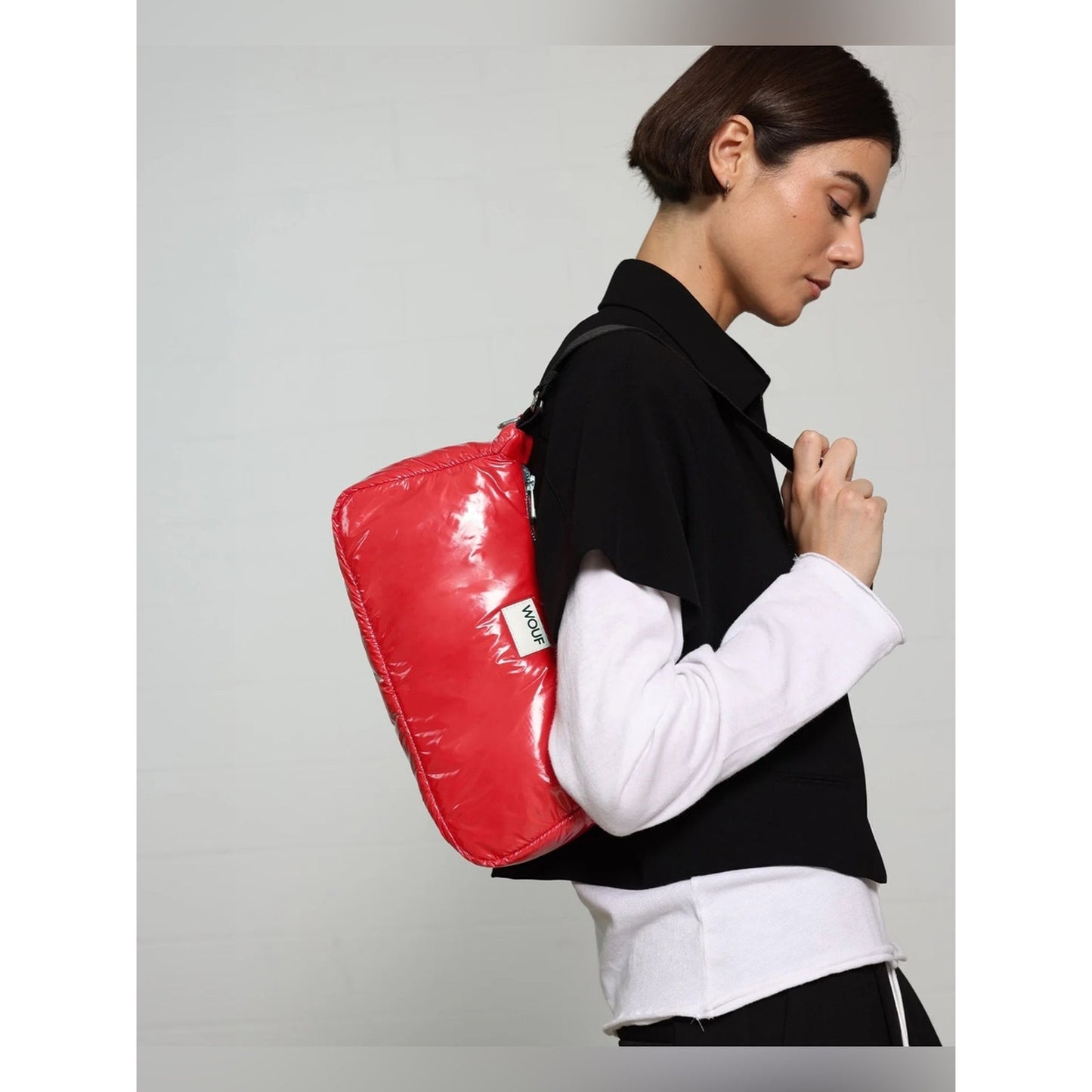 🆕 WOUF Red Shiny Cherry Shoulder Bag NWT