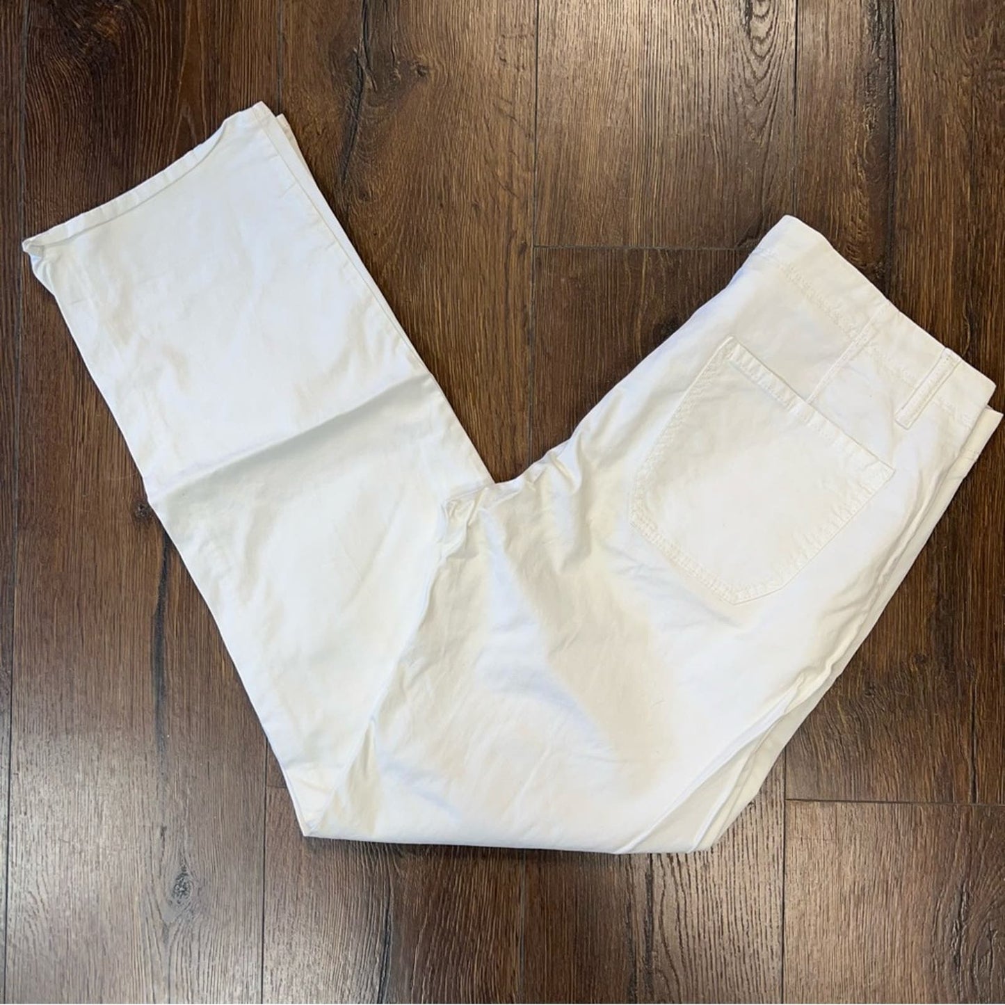 Banana Republic boyfriend white chino pants SZ 10Long