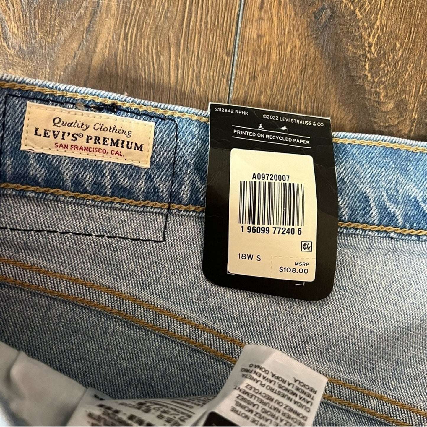 🆕 Levi's‎ 70s High Slim Straight Marin Park SZ 18W