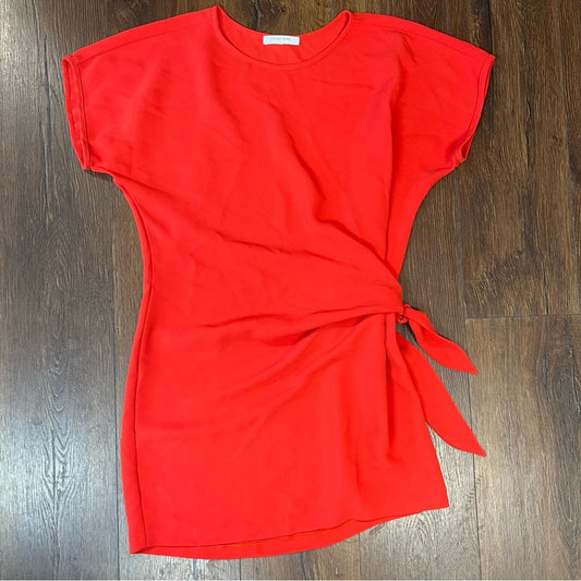 Gerard Darel red side tie dress SZ 2/XS