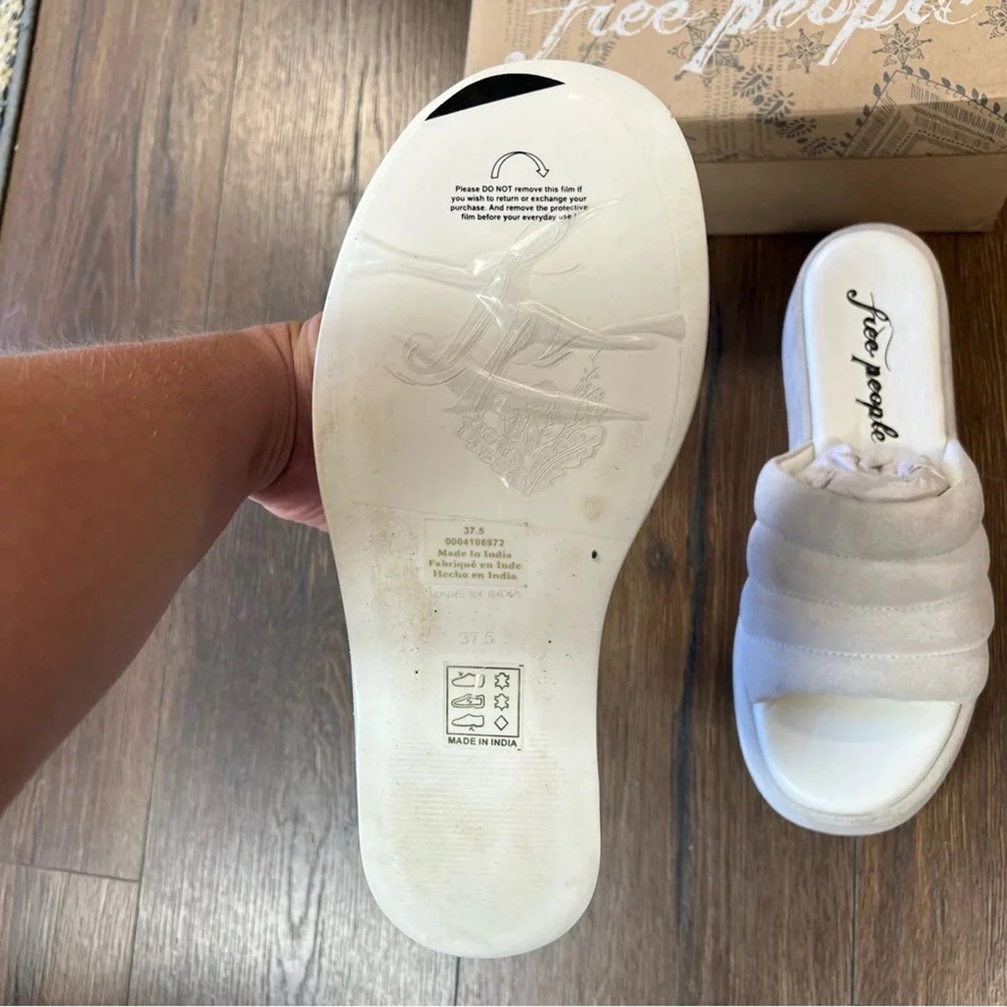 🆕 Free People Almost paradise platform in sea salt SZ 37.5