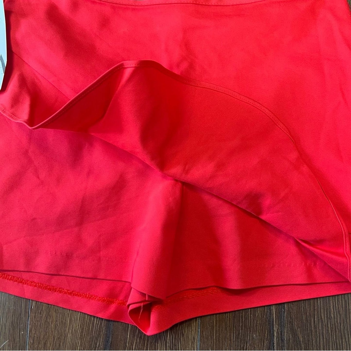🆕 Zara red ruffle front skort SZ LG
