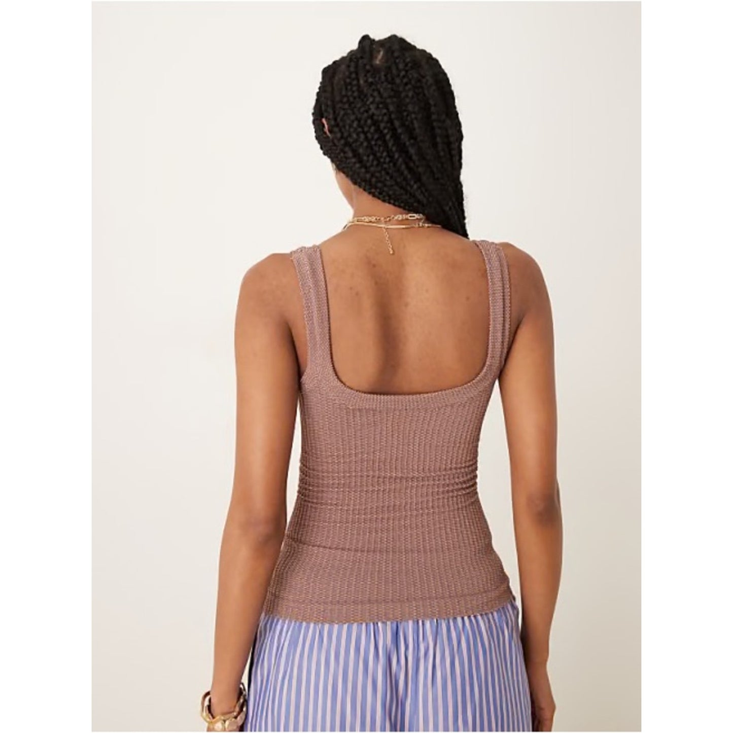 🆕 Free People Clean Slate Ribbed Henley Tank Top SZ M/L