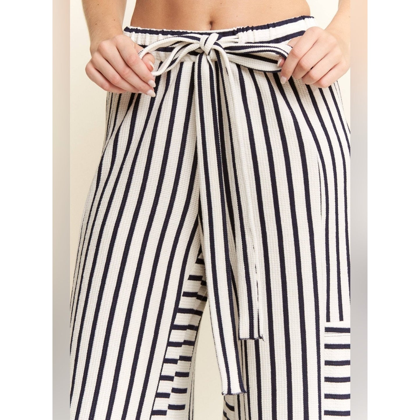 🆕 Jade by Jane Striped Wide-Leg Knit Pants NWT