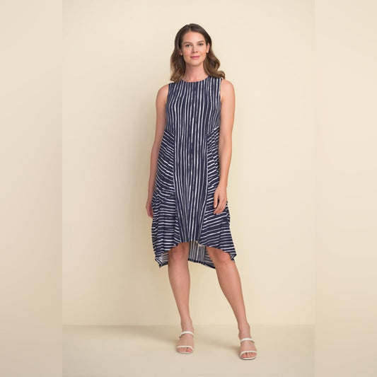 Joseph Ribkoff Pinstripe Floaty Dress SZ 4
