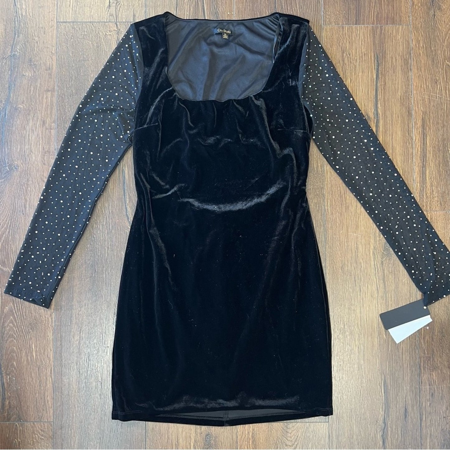 🆕 City Triangle Velvet Embellished Sheath Dress SZ XL