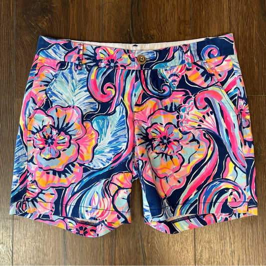 Lilly Pulitzer Jayne Nauti Navy Boho Bateau SZ 4
