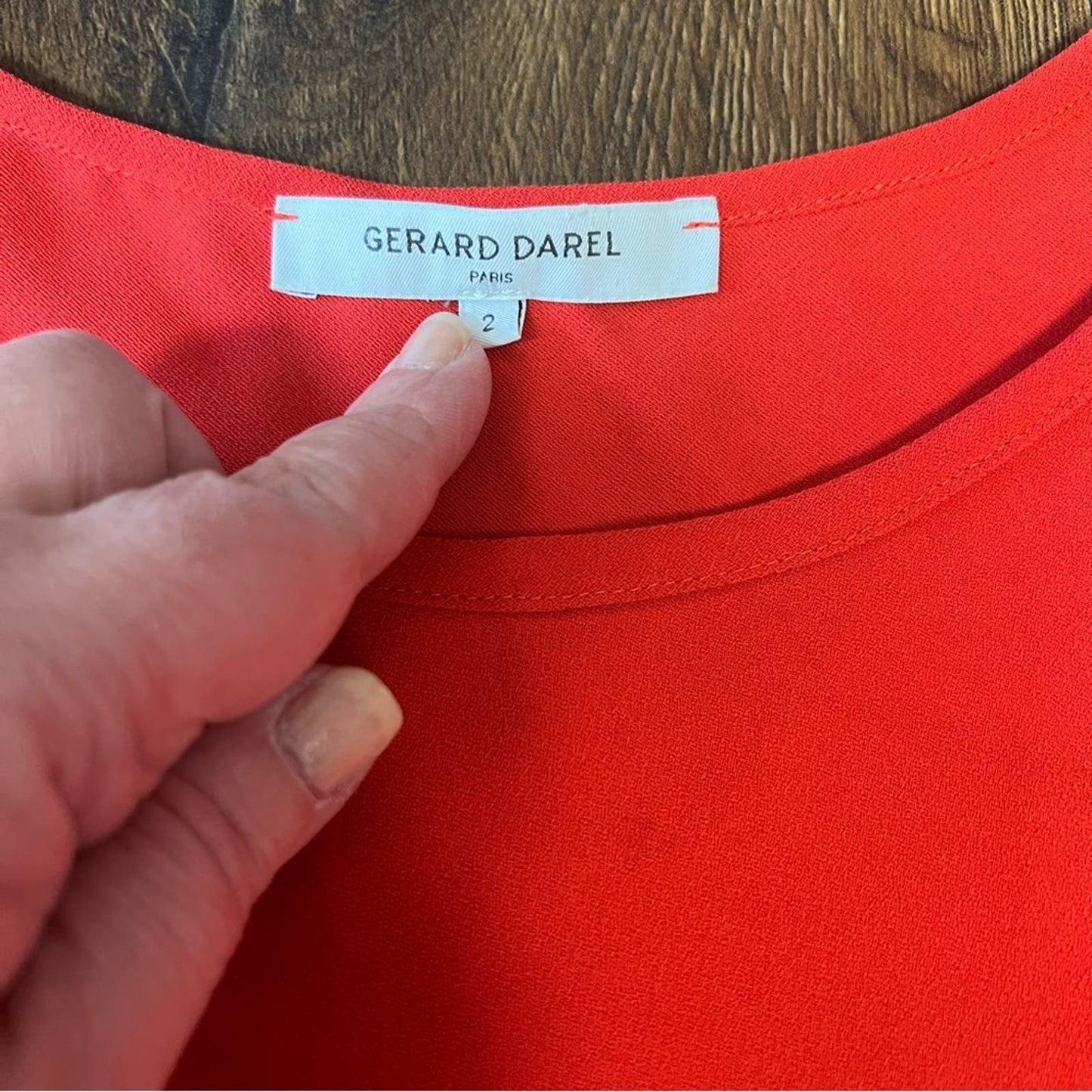 Gerard Darel red side tie dress SZ 2/XS