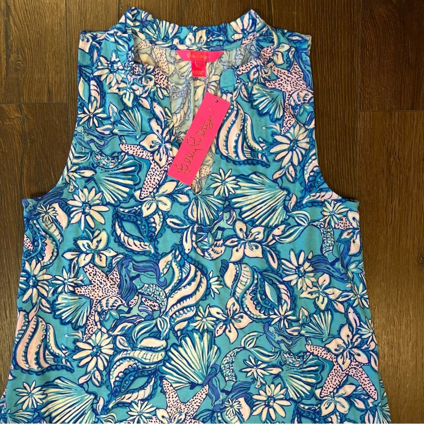 🆕 Lilly Pulitzer Malone dress amalfi blue sound of the sirens dress SZ MED