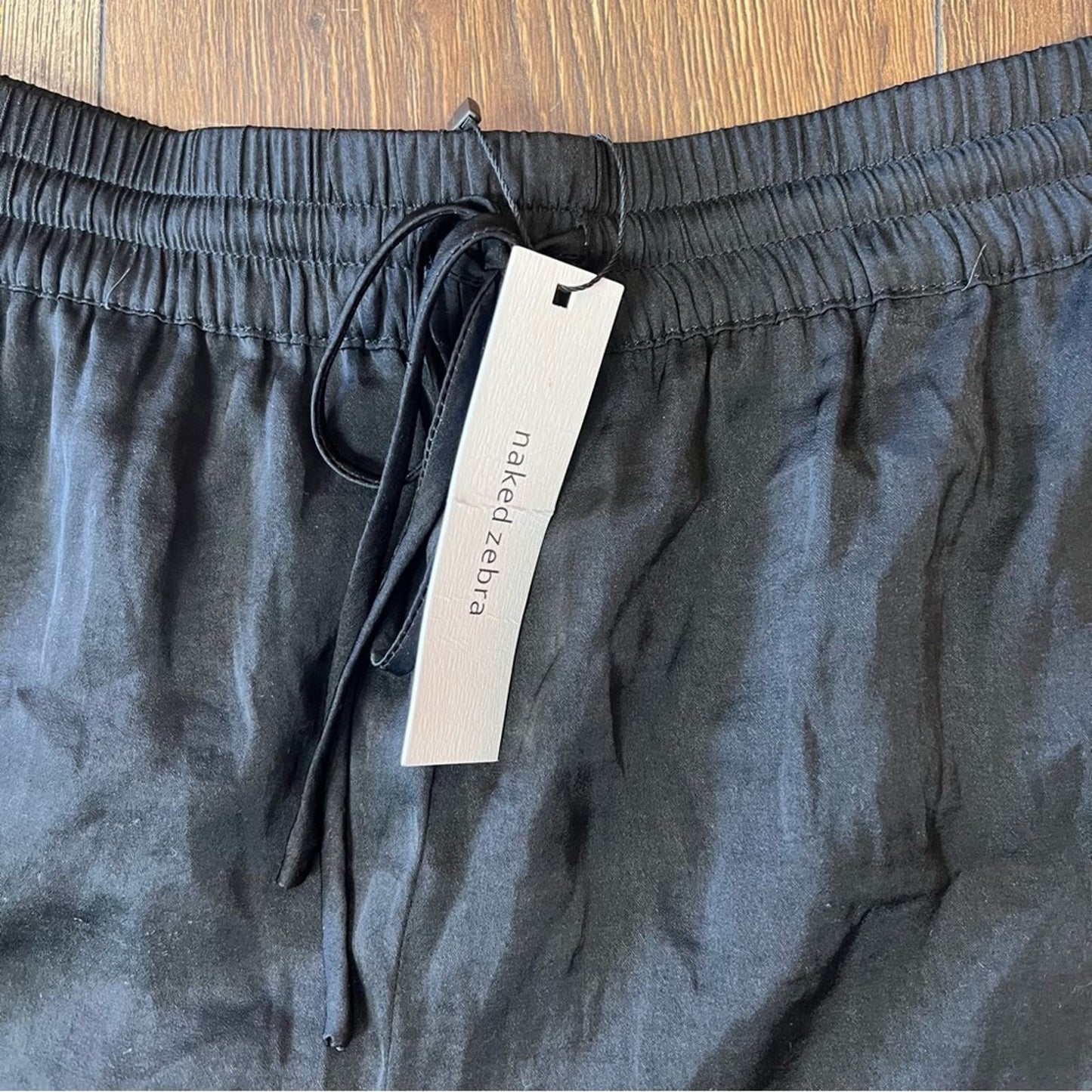 🆕 Naked Zebra Elastic Waist Satin Shorts SZ LG