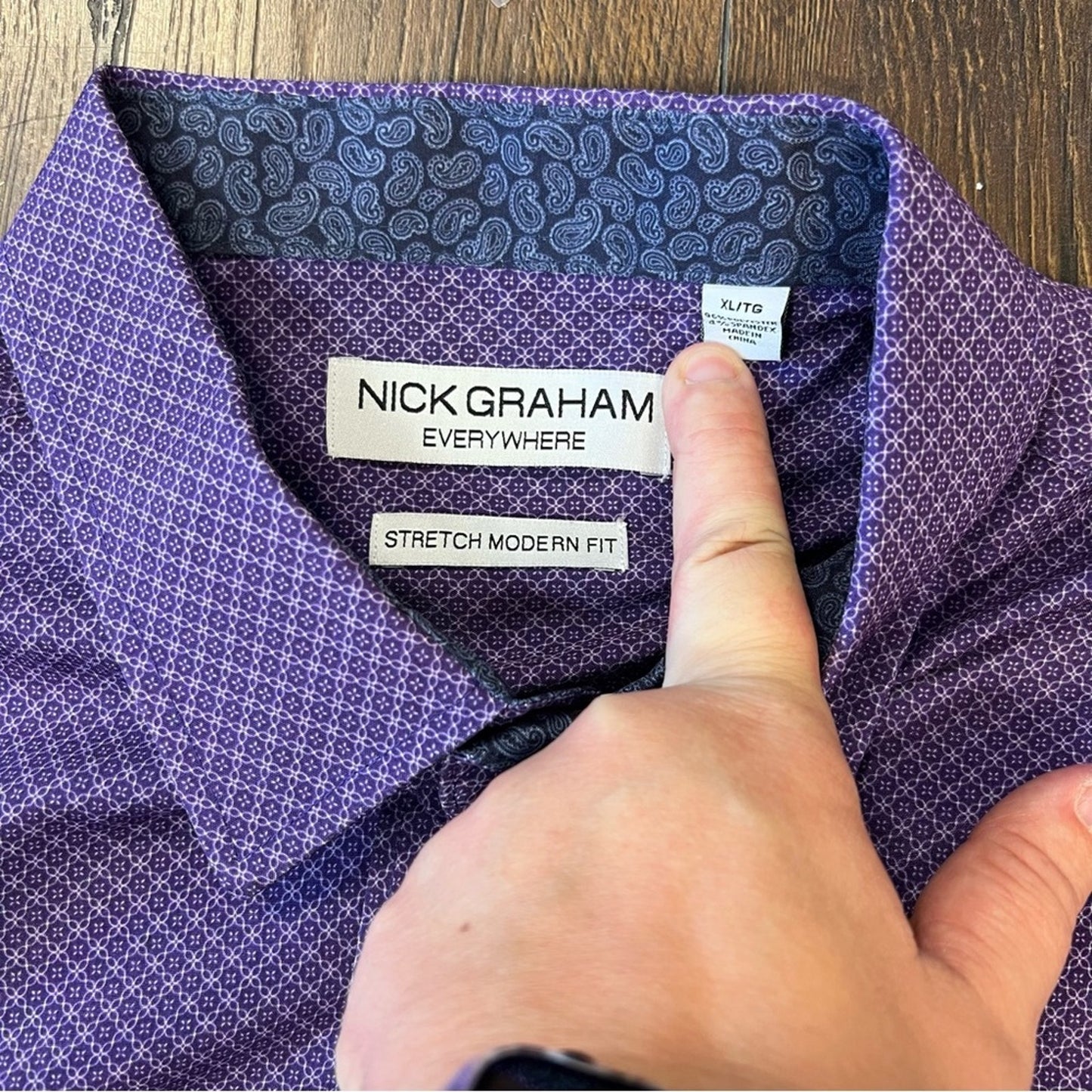 Nick Graham Modern Fit Shirt SZ XL