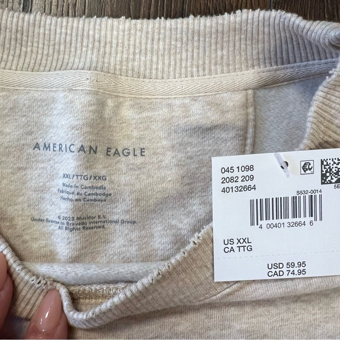 NEW American Eagle oversized crewneck SZ XXL