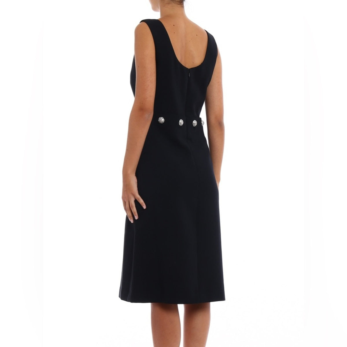 Tory Burch Fremont wool blend midi dress w/‎rhinestones SZ SM