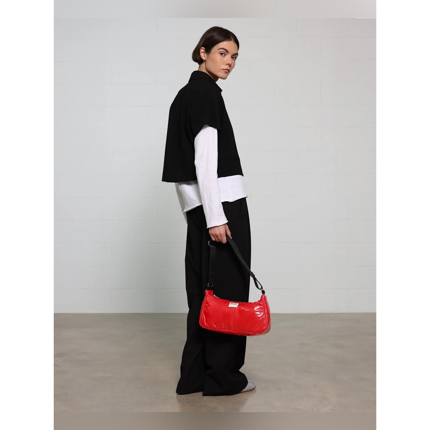 🆕 WOUF Red Shiny Cherry Shoulder Bag NWT