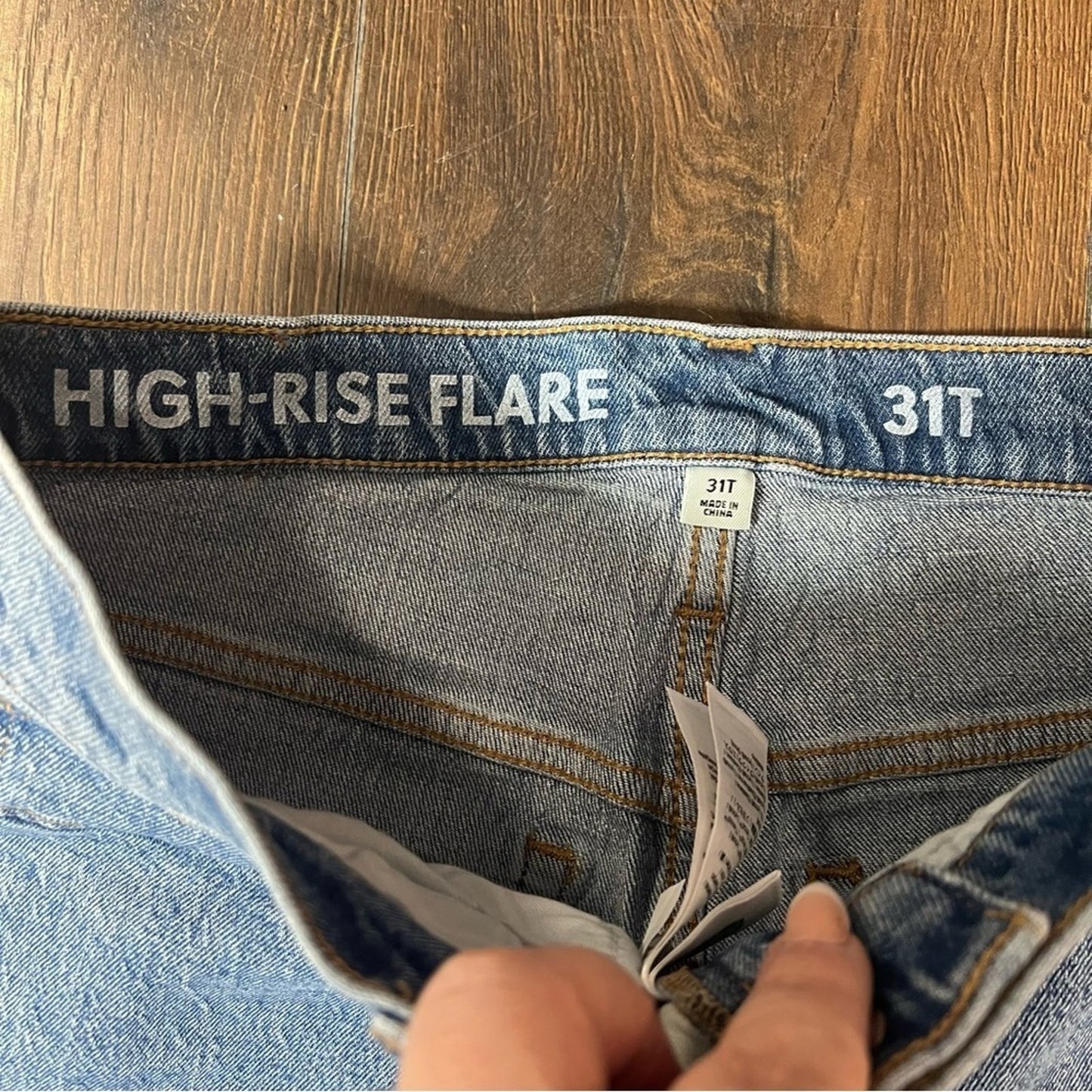 J. Crew High Rise Flare Blue Denim Jeans SZ 31T