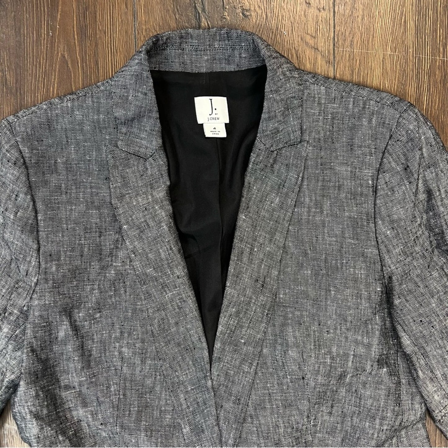 J. Crew Factory One-button linen blazer SZ 4